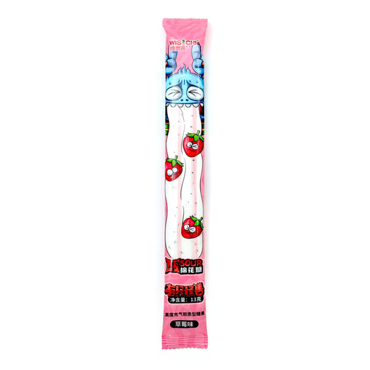 Wischi Sour Marshmallow Stick (Strawberry Flavor) - 13 grams