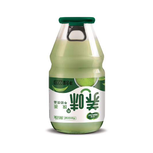Yanwei Milk Drink in Glass Bottle (Matcha Flavor) - 220 ml