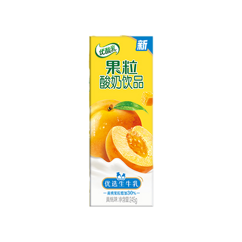 Yili Yogurt Drink with Nata (Peach Flavor) - 245 grams