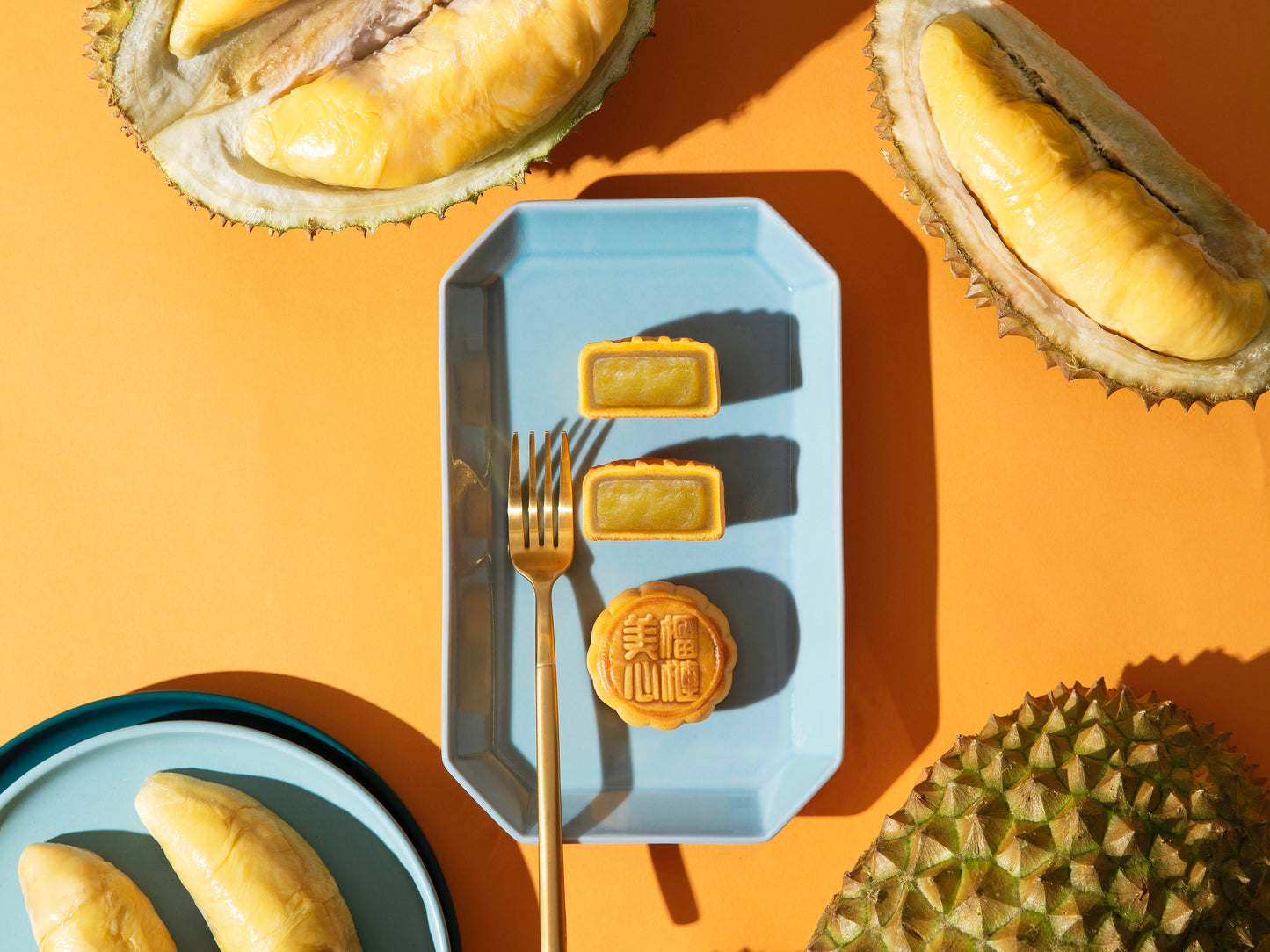 [MX12] 貓山王榴槤軟心月餅 Hong Kong MX Musang King Durian Molten Mooncake - 6 pcs per box
