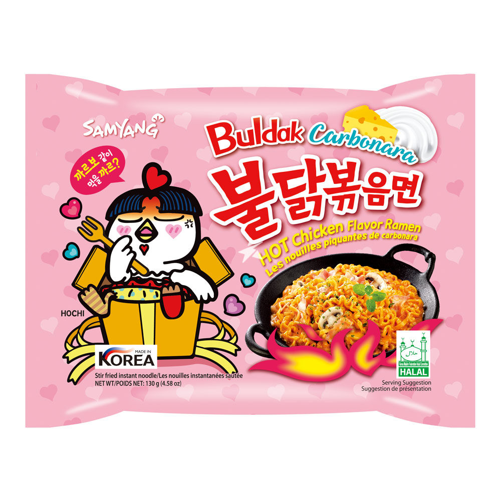 Samyang Buldak Carbonara 辣鸡肉味拉面 韩式辣炒方便面 - 130g