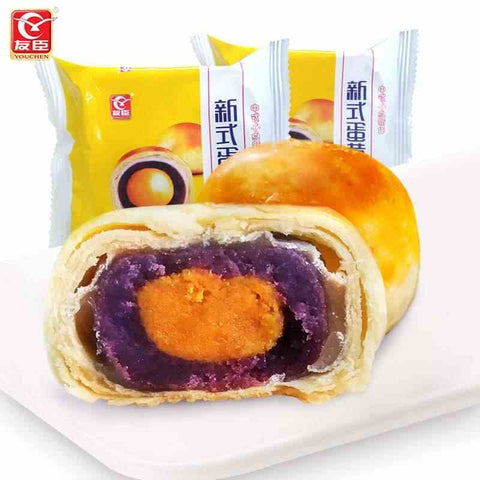 Youchen Purple Sweet Potato Egg Custard Puff - 50 grams
