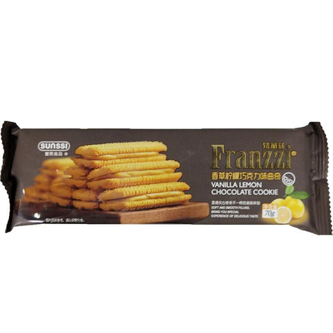 Franzzi Sandwich Cookie Vanilla Lemon Chocolate Small - 70 grams