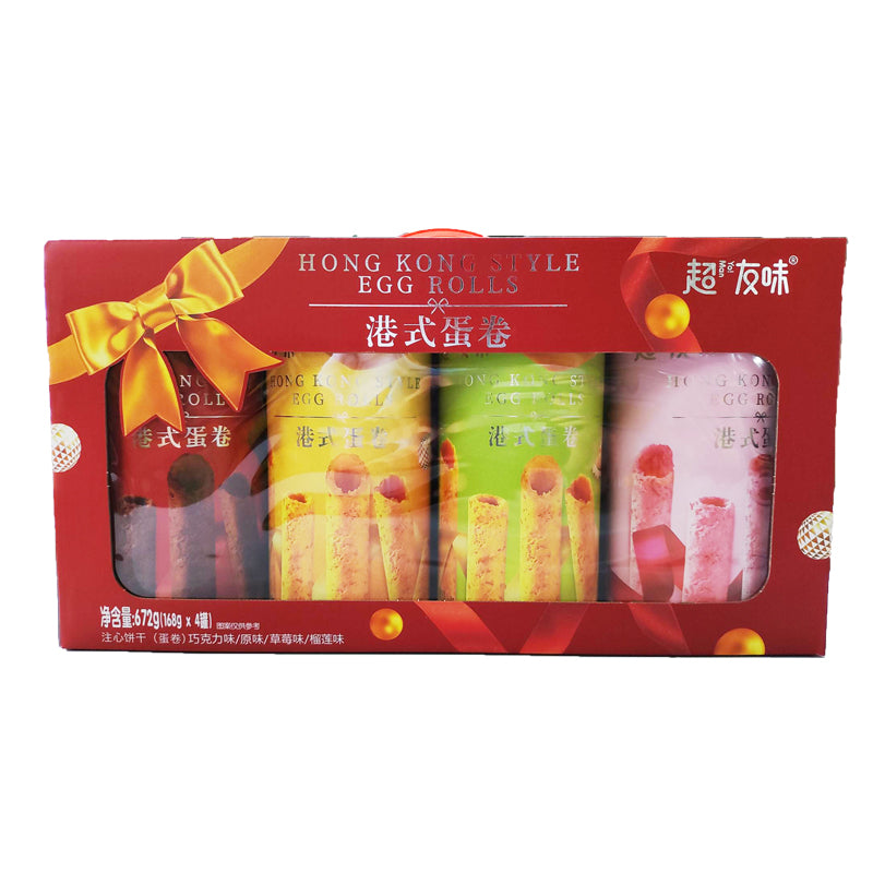 Chaoyouwei HK-Style Premium Filled Egg Rolls Gift Set - 672 grams