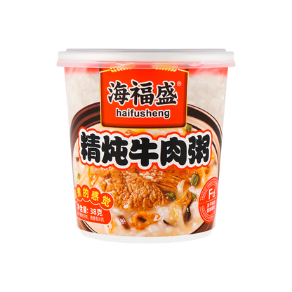 Haifusheng Stewed Beef Instant Congee - 38 grams