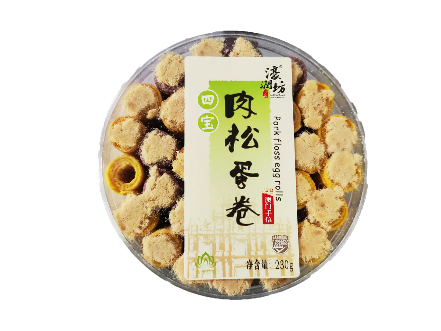 Haopinxuan Four Treasures Pork Floss Egg Rolls - 230 grams