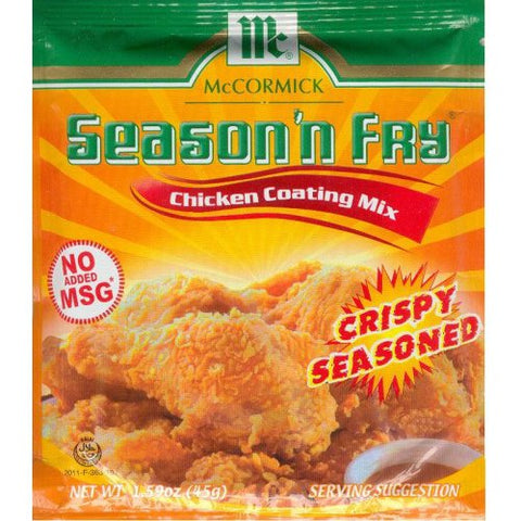 McCormick Season 'N Fry Chicken Coating Mix (Crispy Seasoned) - 45 grams