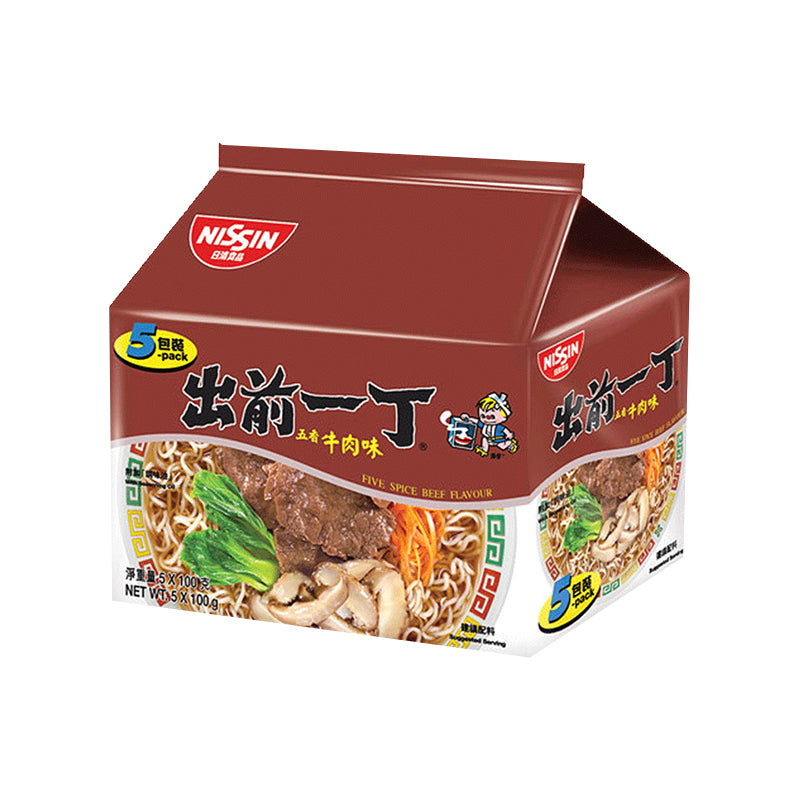 日清出前一丁五香牛肉麵湯 - 100 克 x 5 包