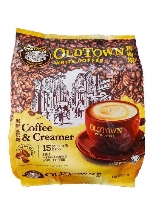 Old Town White Coffee 2-in-1 Coffee & Creamer - 375 grams (15 sticks)