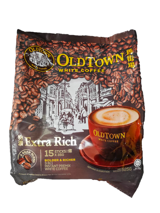 Old Town White Coffee Extra Rich - 525 grams (15 sticks)