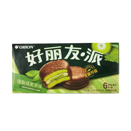 Orion Matcha Choco Pie - 216 grams