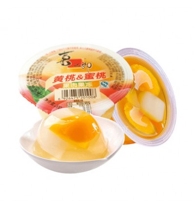 Jiye Peach & Nectarine Jelly Cup (with real fruits) - 200 grams