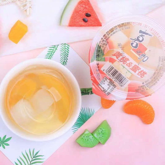 Jiye Peach & Nectarine Jelly Cup (with real fruits) - 200 grams