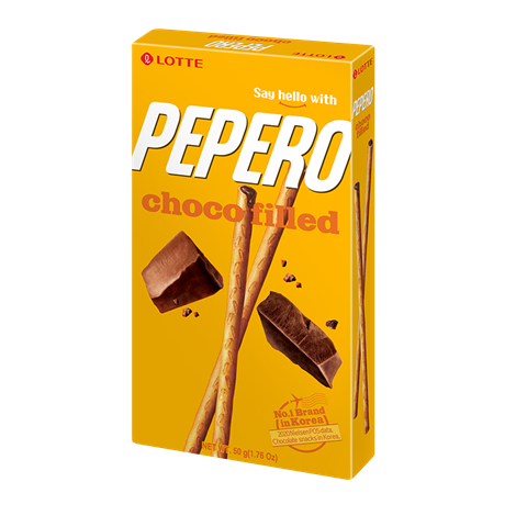 Lotte Pepero 巧克力馅/裸味 - 50 克