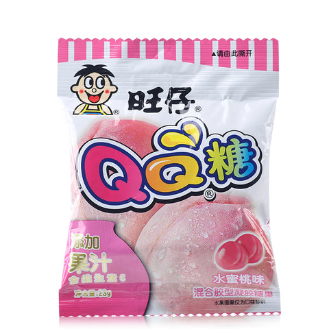QQ Peach Flavored Gummy Candy - 20 grams