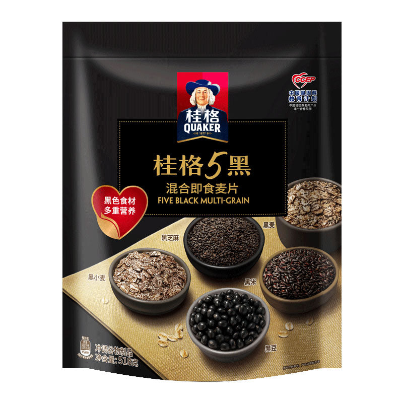 Quaker Oats Five Black Multigrain Oatmeal Mix - 518 grams