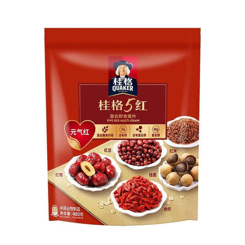 Quaker Oats Five Red Multigrain Oatmeal Mix - 480 grams