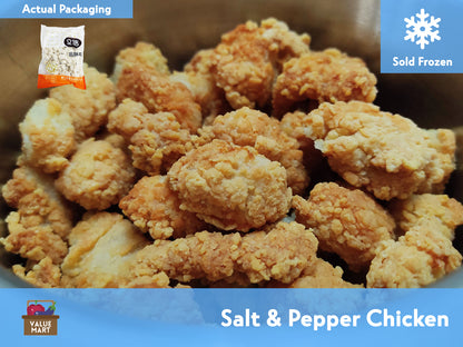 Lixin Salt & Pepper Chicken Pops, Cooked Product and Packaging