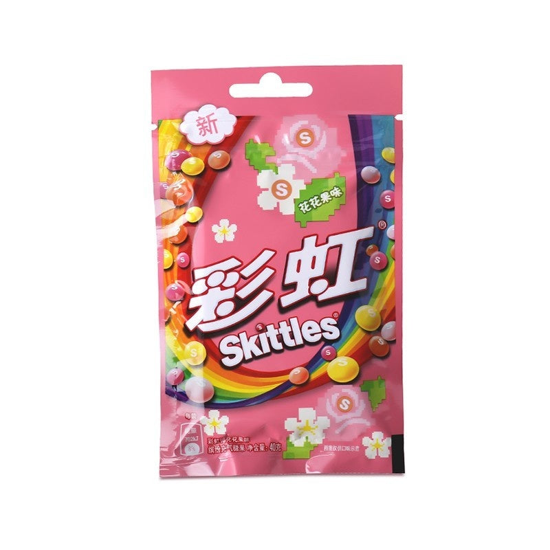 Skittles Floral Fruit Flavor Pink Pouch - 40 grams