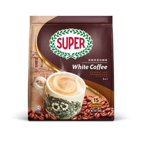 Super Charcoal Classic Malaysian White Coffee - 540 grams (15 sticks)