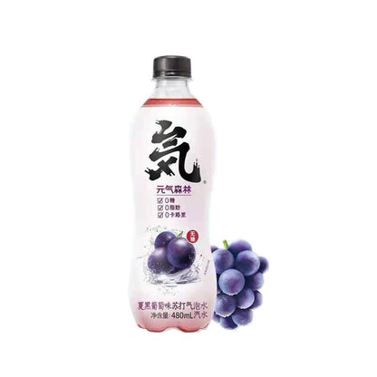 Qi 黑加仑气泡水（无糖） - 480 毫升